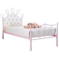 кованая кровать односпальная 90х200 розовая queen в Нижневартовске