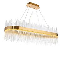люстра stripglass l100 латунь, прозрачное стекло в Нижневартовске