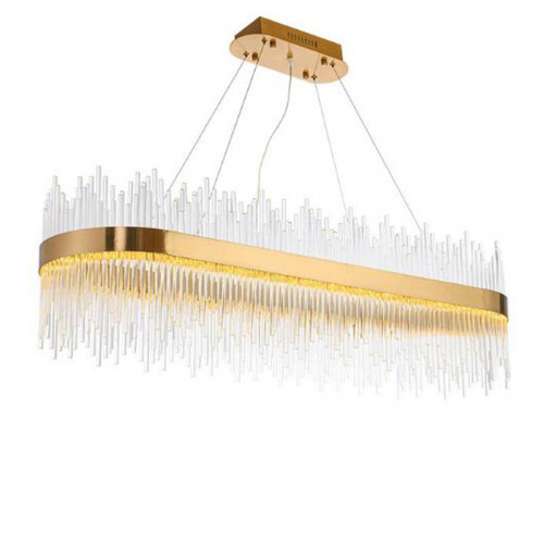 люстра stripglass l100 латунь, прозрачное стекло в Нижневартовске
