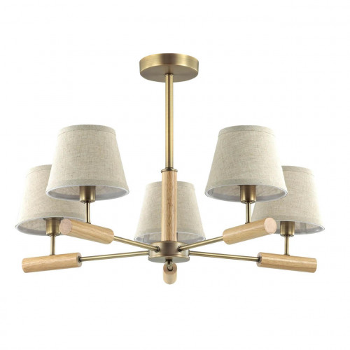 потолочная люстра lumion robin 3703/5c бежевая в Нижневартовске