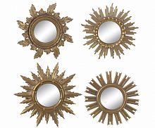 комплект зеркал-солнце в золотых рамах sunny, 4 штуки в Нижневартовске