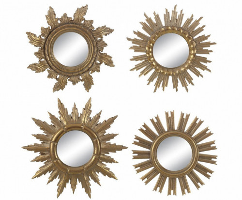 комплект зеркал-солнце в золотых рамах sunny, 4 штуки в Нижневартовске