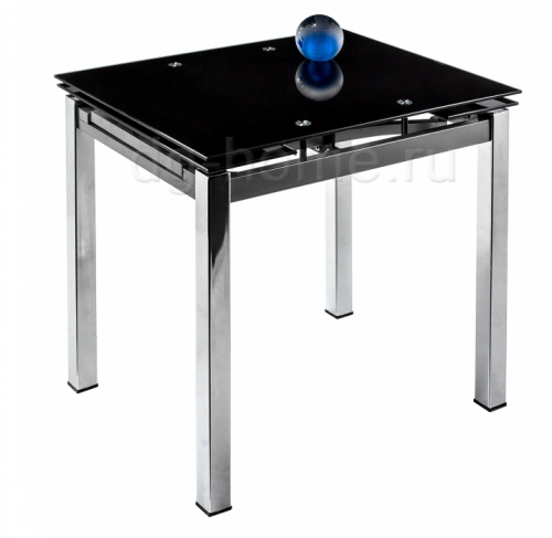 стол стеклянный раскладной kvadro 80 черный в Нижневартовске