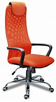 кресло для руководителя экспресс офис 17 фокс pl хром, обивка: текстиль, цвет: оранжевый в Нижневартовске