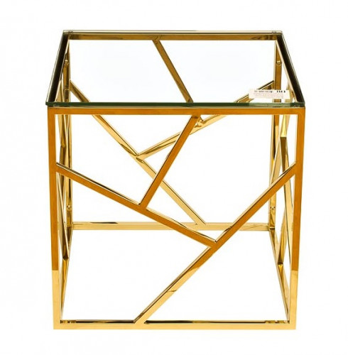 стол журнальный gold золотой, прозрачный в Нижневартовске