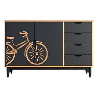 комод с велосипедом travel серый в Нижневартовске