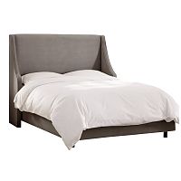 кровать двуспальная 180х200 серая davis wingback smoke velvet в Нижневартовске