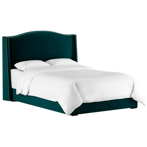 кровать двуспальная 180х200 синяя cole wingback peacock в Нижневартовске