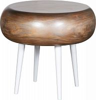 стол журнальный moises 69 см коричневый, белый в Нижневартовске