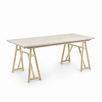 creassy стол 180x85 из натурального дерева из ротанга от la forma (ex julia grup) в Нижневартовске