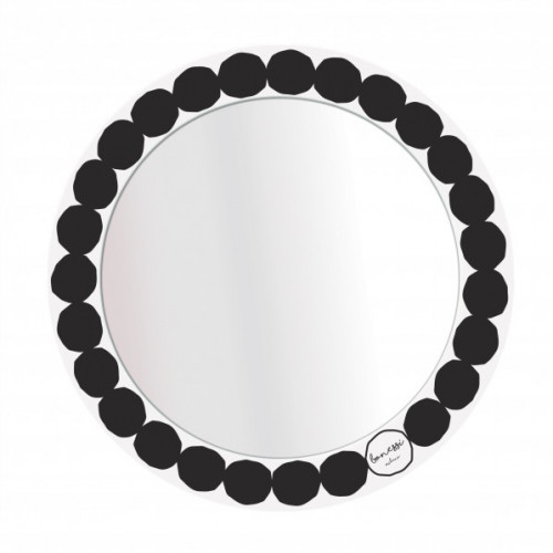 зеркало круглое с черным принтом диаметр 44 см sarpi в Нижневартовске