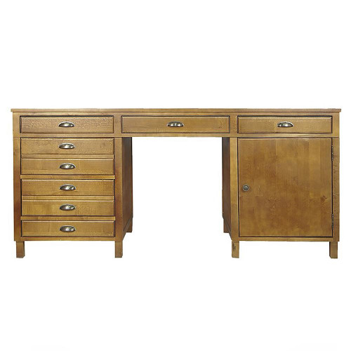 рабочий стол с дверкой gouache коричневый в Нижневартовске