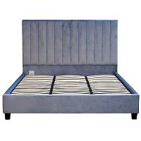 кровать двуспальная 200х200 серая из велюра vero в Нижневартовске