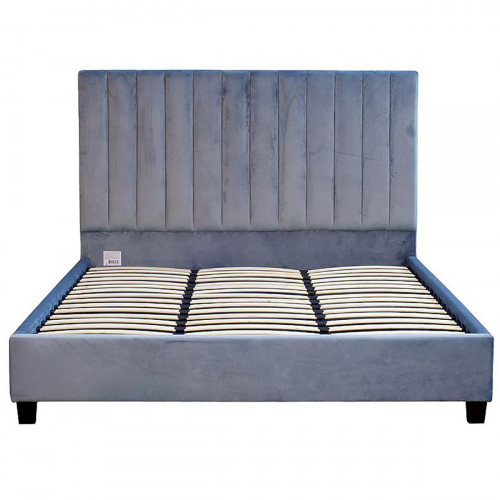 кровать двуспальная 200х200 серая из велюра vero в Нижневартовске