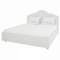 кровать двуспальная из экокожи 160х200 белая palace в Нижневартовске