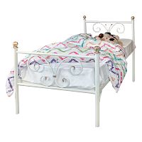 кованая кровать детская 80х190 белая бабочка в Нижневартовске