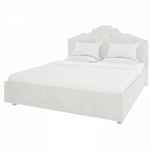 кровать двуспальная из экокожи 160х200 белая palace в Нижневартовске