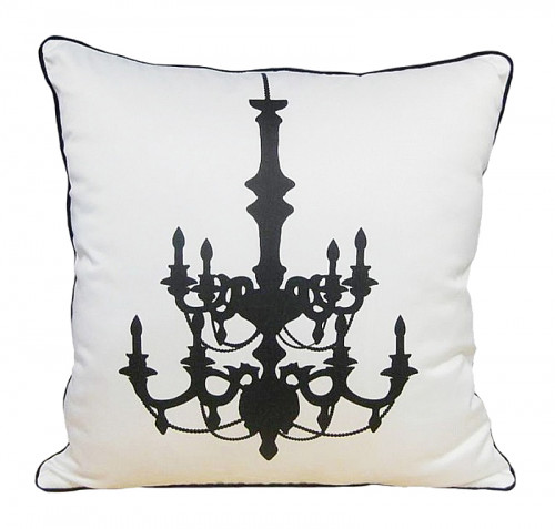 подушка с рисунком канделябра chandelier white в Нижневартовске