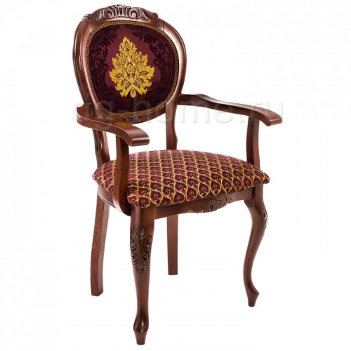 стул деревянный adriano 2 вишня с подлокотниками в Нижневартовске