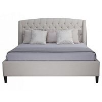 кровать двуспальная 160х200 бежевая из велюра diaz в Нижневартовске