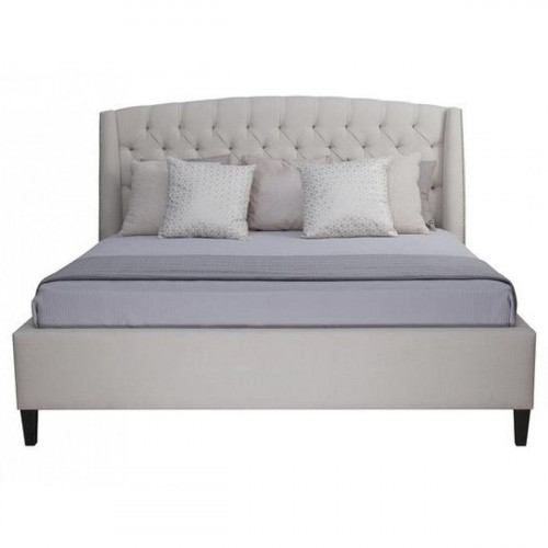 кровать двуспальная 160х200 бежевая из велюра diaz в Нижневартовске