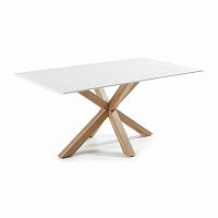 стол arya 180x100 натуральный, лаковый белый c430l05 от la forma (ex julia grup) в Нижневартовске