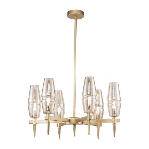 подвесная люстра maytoni lita h002pl-06g янтарная в Нижневартовске