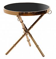 стол журнальный polar gold 50х50х50 чёрный, золотой в Нижневартовске