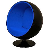 кресло eero ball chair синее с черным в Нижневартовске