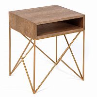 прикроватная тумба с ящиком prince box темный дуб с золотом в Нижневартовске