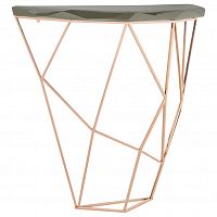 консоль geometric 100x38x90 золото, черная столешница в Нижневартовске