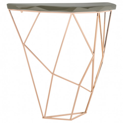 консоль geometric 100x38x90 золото, черная столешница в Нижневартовске