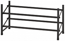 unistor bigway двухярусная этажерка для обуви раздвижная, 2-х ярусная полка подставка для обуви напольная в Нижневартовске