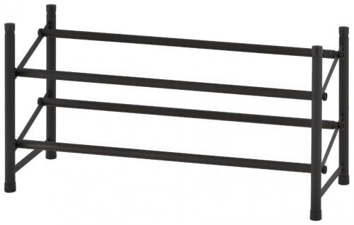 unistor bigway двухярусная этажерка для обуви раздвижная, 2-х ярусная полка подставка для обуви напольная в Нижневартовске