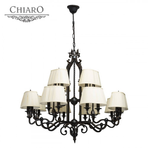 подвесная люстра chiaro виктория 401010624 бежевая в Нижневартовске