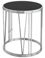 стол журнальный platz 55*50 чёрный, хром в Нижневартовске
