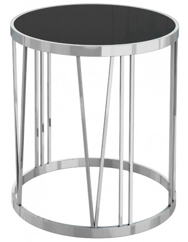 стол журнальный platz 55*50 чёрный, хром в Нижневартовске