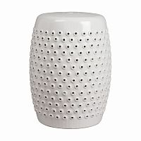 керамический столик-табурет cutwork garden stool белый в Нижневартовске