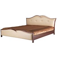 кровать двуспальная 180х200 бежевая из экокожи bristol в Нижневартовске