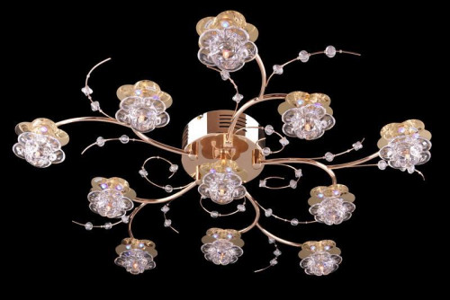 потолочная люстра eurosvet 4836/11 золото/синий+красный+фиолетовый в Нижневартовске