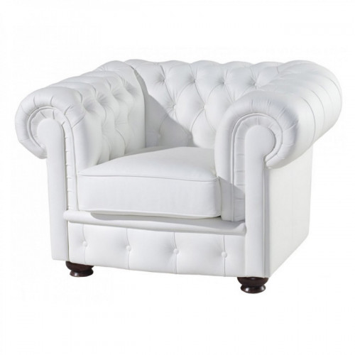 кресло честерфилд (chesterfield) белое экокожа р в Нижневартовске