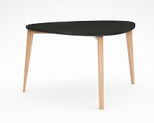 стол обеденный с черной столешницей и коричневыми ножками shell в Нижневартовске