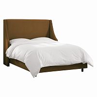 кровать двуспальная 160х200 коричневая davis wingback sand velvet в Нижневартовске