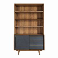 стеллаж bruni с дверками орех тёмный в Нижневартовске