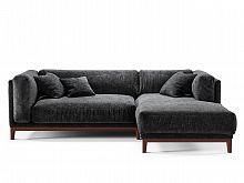 диван case угловой серый на темных ножках в Нижневартовске