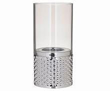 подсвечник серебряный металлический со стеклом silva, 23 см в Нижневартовске