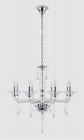 подвесная люстра crystal lux monica sp8 chrome/transparent в Нижневартовске