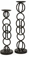 набор подсвечников черный на фигурной ножке flint, 2 штуки в Нижневартовске