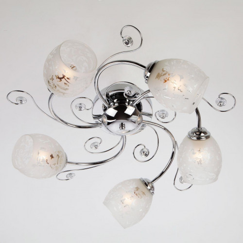 потолочная люстра eurosvet 9677/5 хром в Нижневартовске