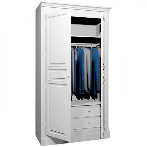 гардероб встраиваемый с тумбой нордик с правым уголком белый в Нижневартовске